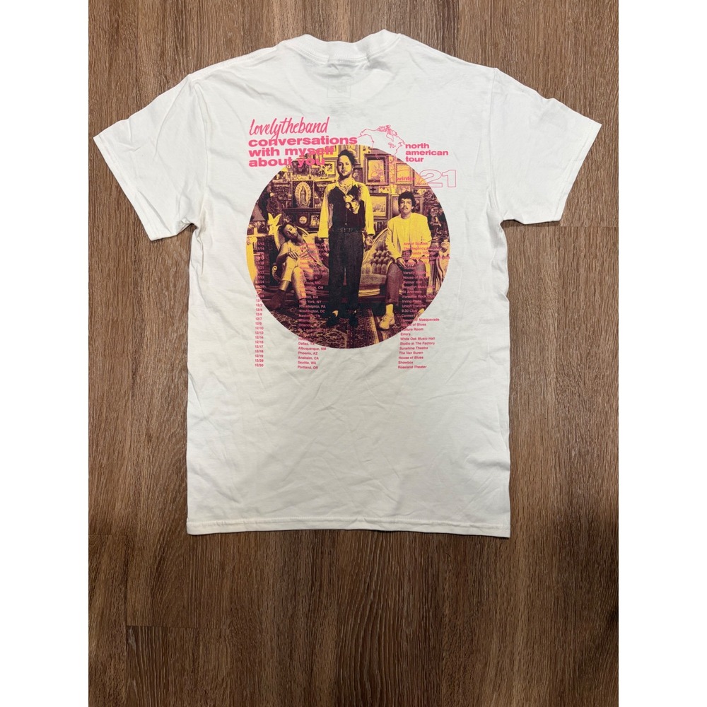 Lovelytheband 2021 North American Tour Graphic T-Shirt White Mens Small S